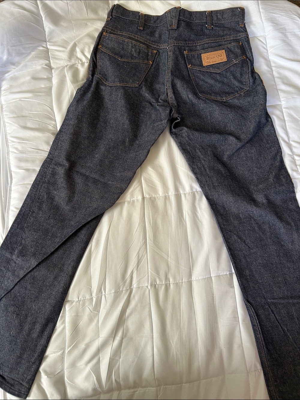 Men's Dark Indigo Denim Jeans - sears Roebucks 34x32
